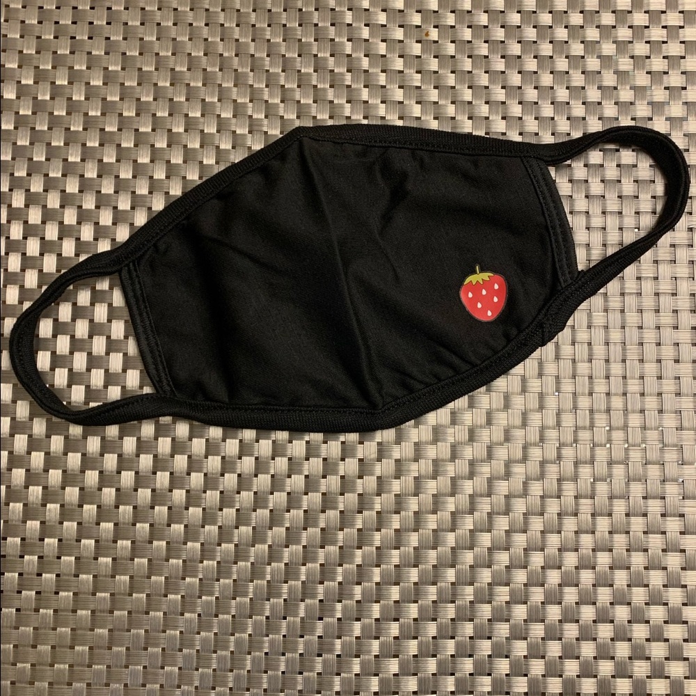 NWT strawberry cute face mask